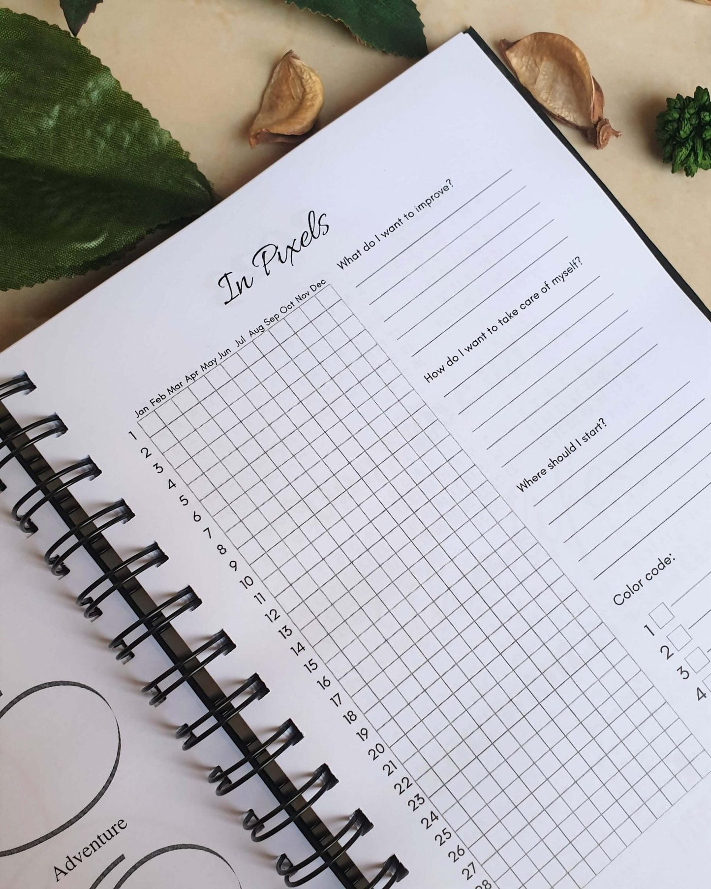 Green Purple Hue Marble 2024 Weekly Planner