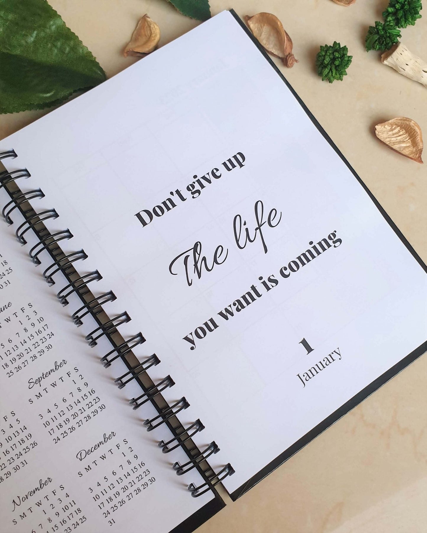 Green Purple Hue Marble 2024 Weekly Planner