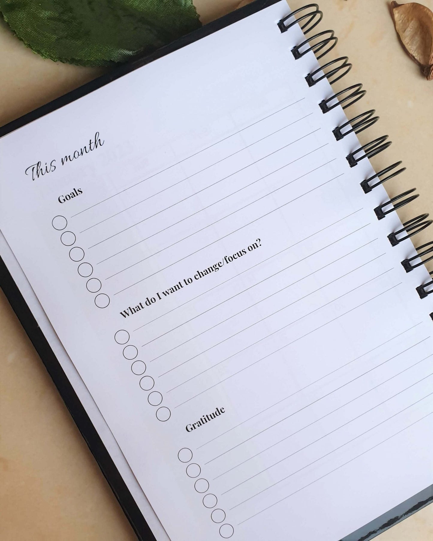 Green Purple Hue Marble 2024 Weekly Planner