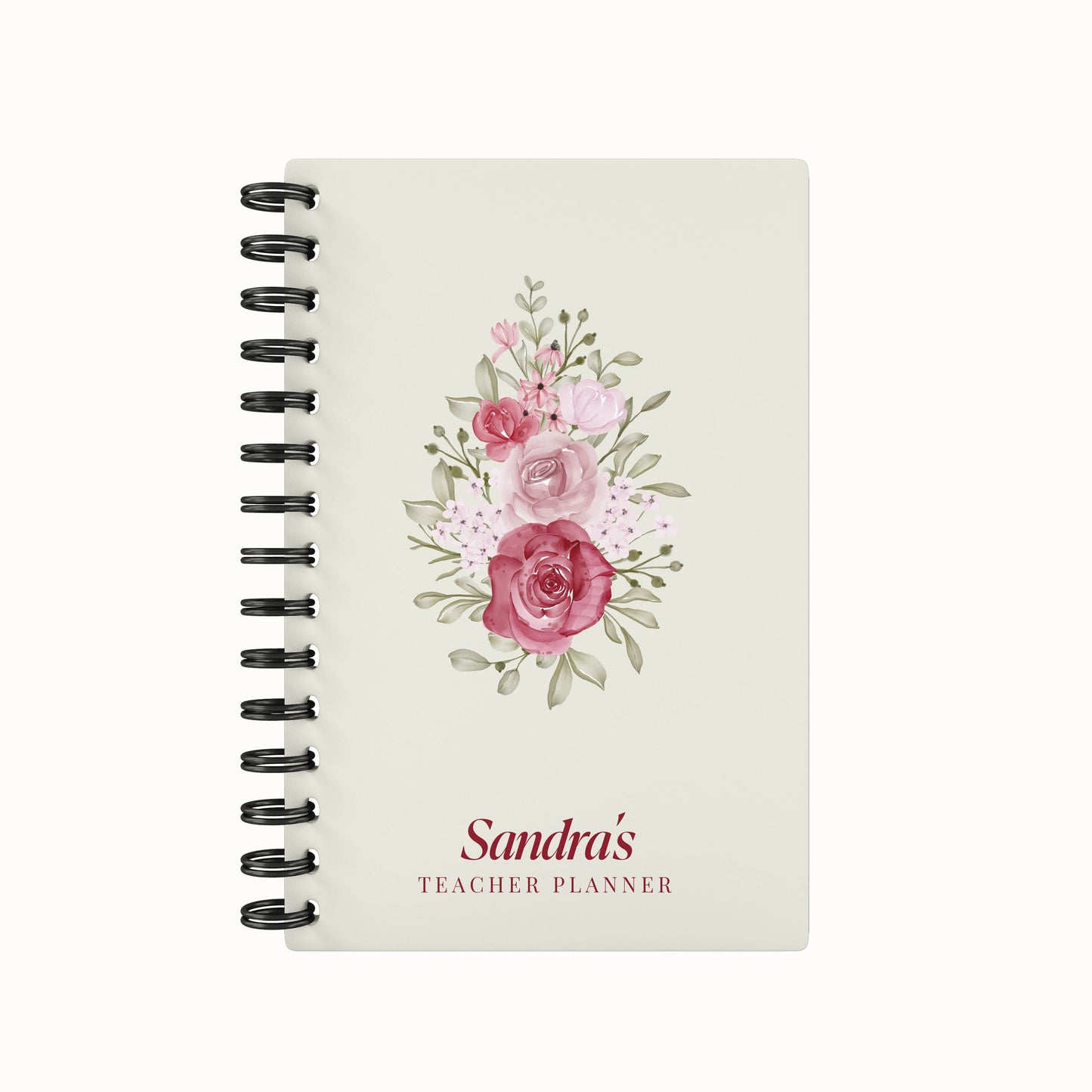 Vintage Beige Flower - Teacher Planner