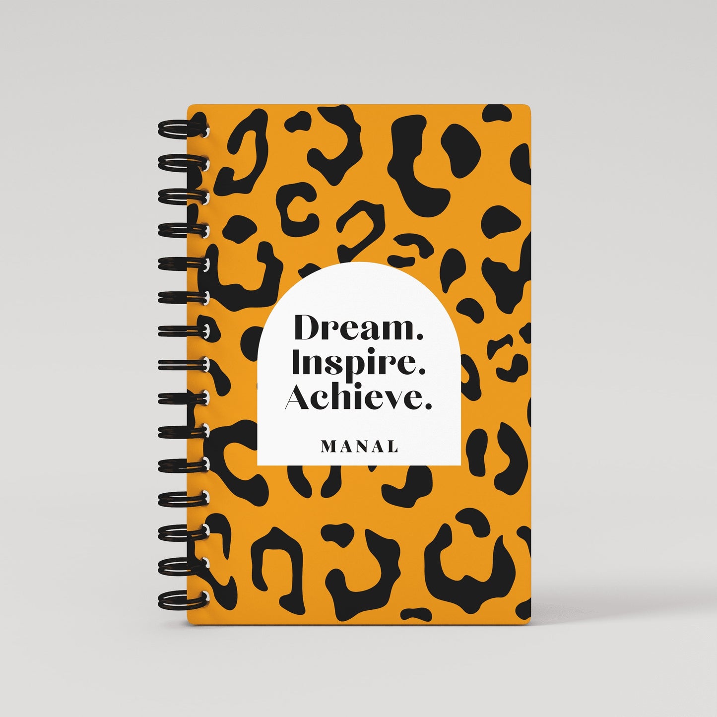 Dreams. Inspire. Achieve Leopard Print 2024 Weekly Planner
