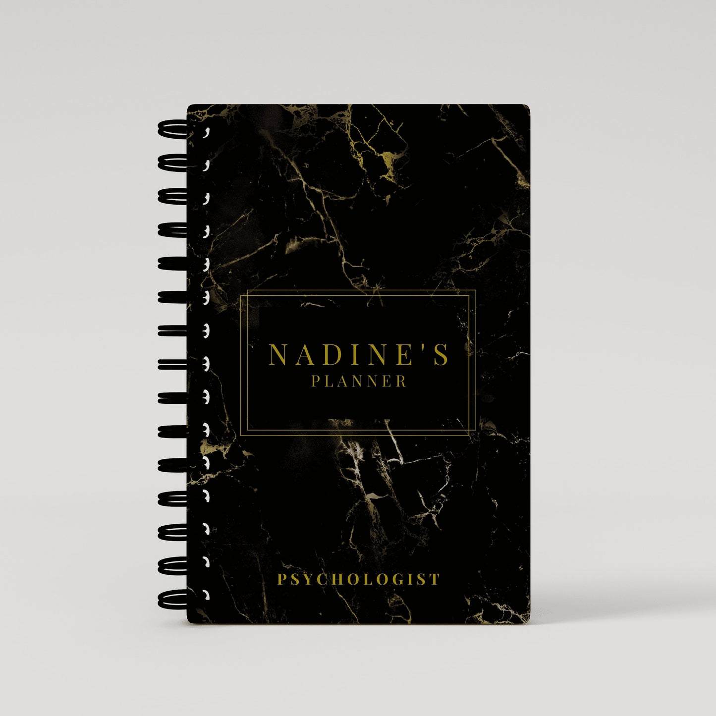 Gold Black Hue Marble 2025 Daily Planner