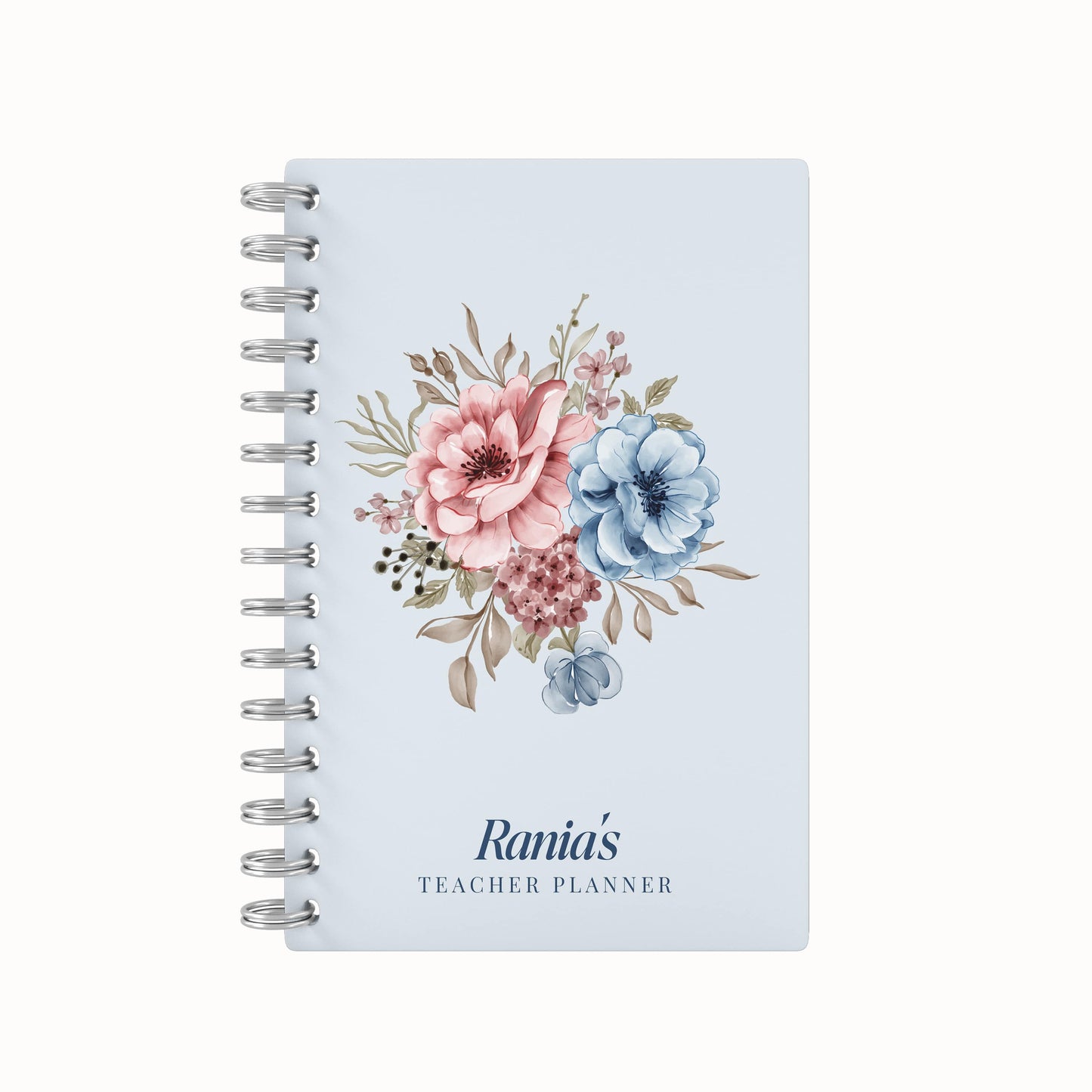 Vintage Blue Flower - Teacher Planner