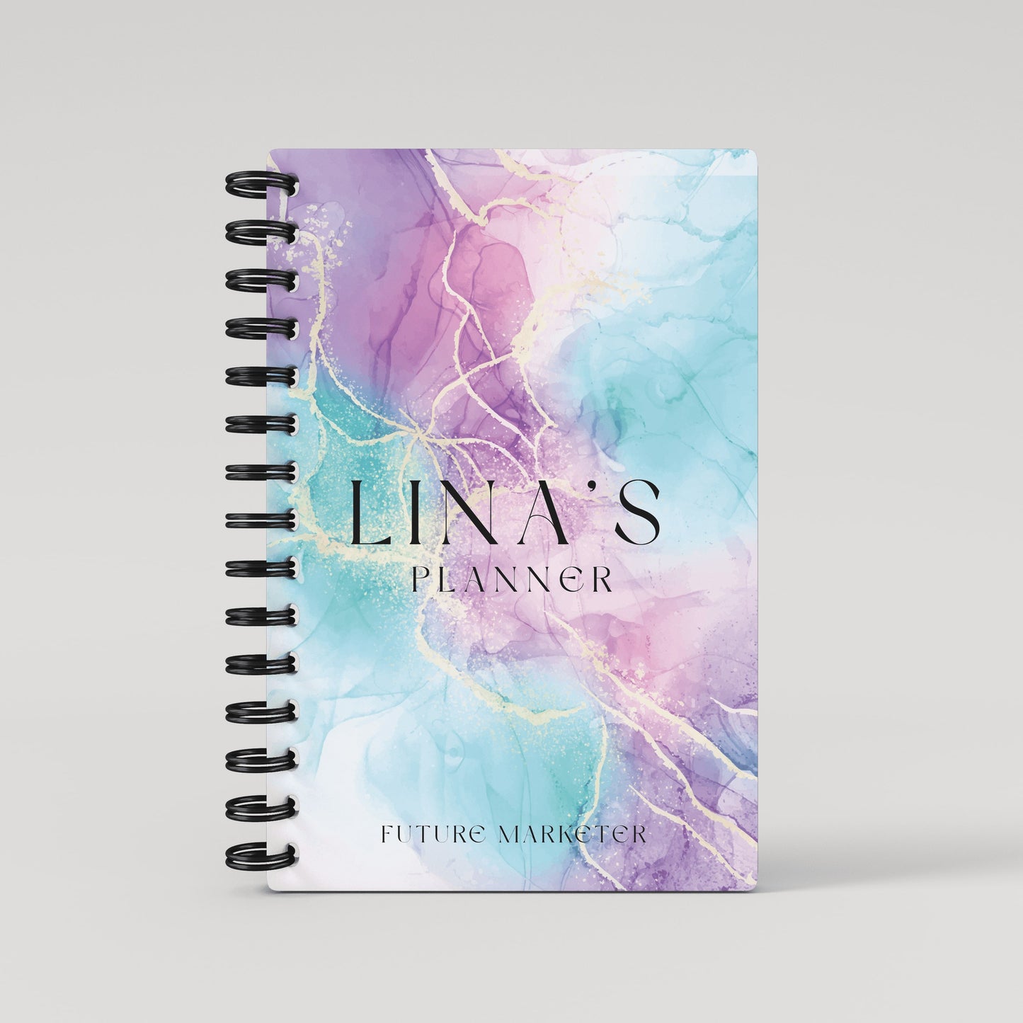 Green Purple Hue Marble 2024 Weekly Planner