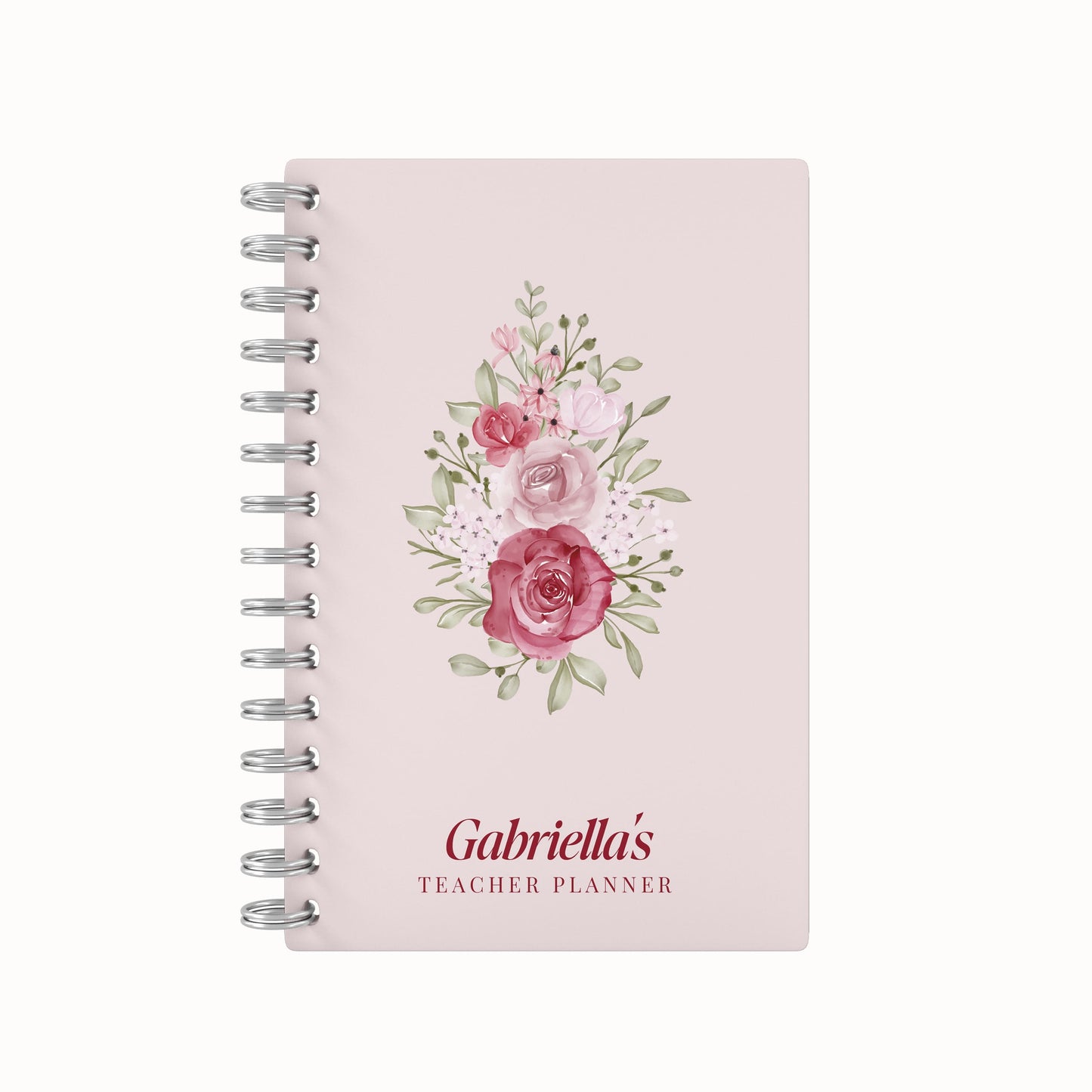 Vintage Pink Flower - Teacher Planner