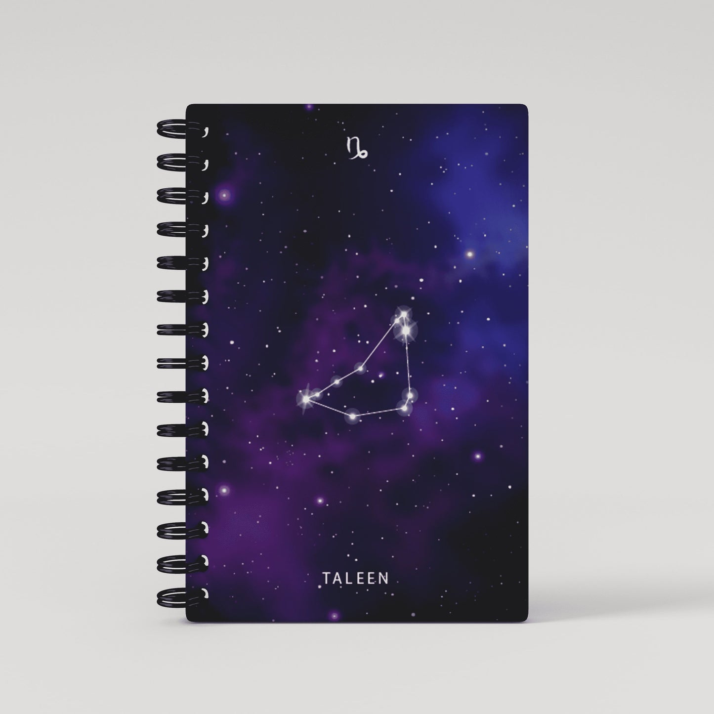 Purple Universe Zodiac Sign Lined Notebook