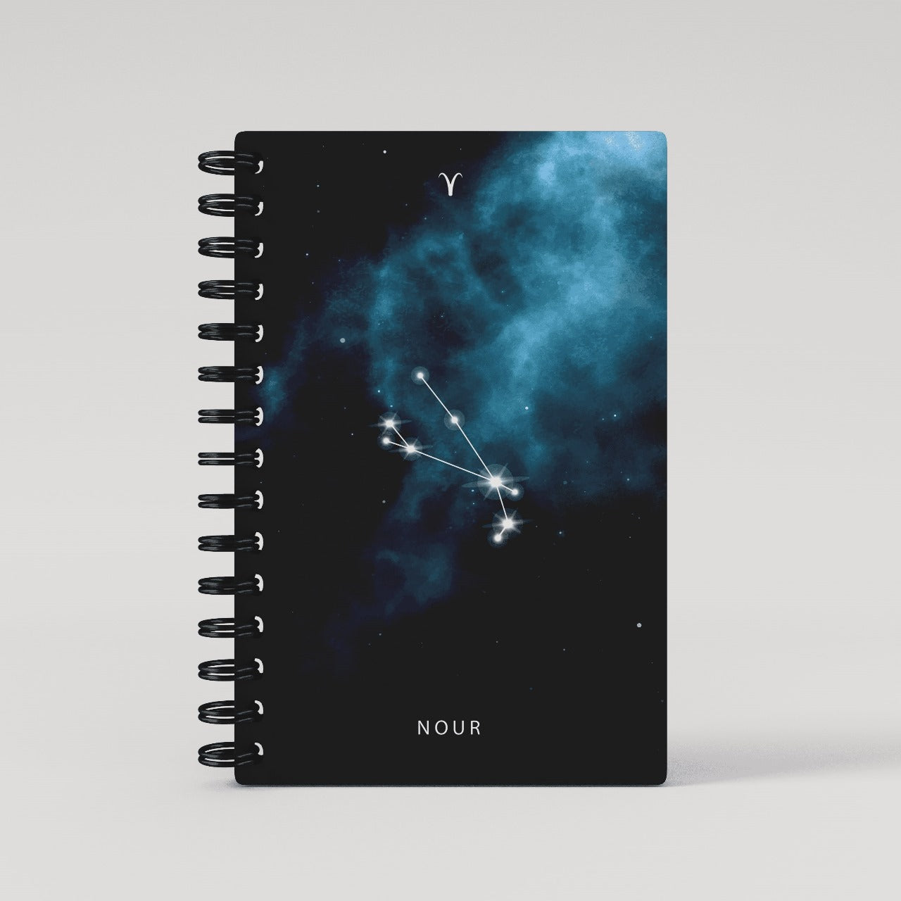 Aqua Universe Zodiac Sign Lined Notebook