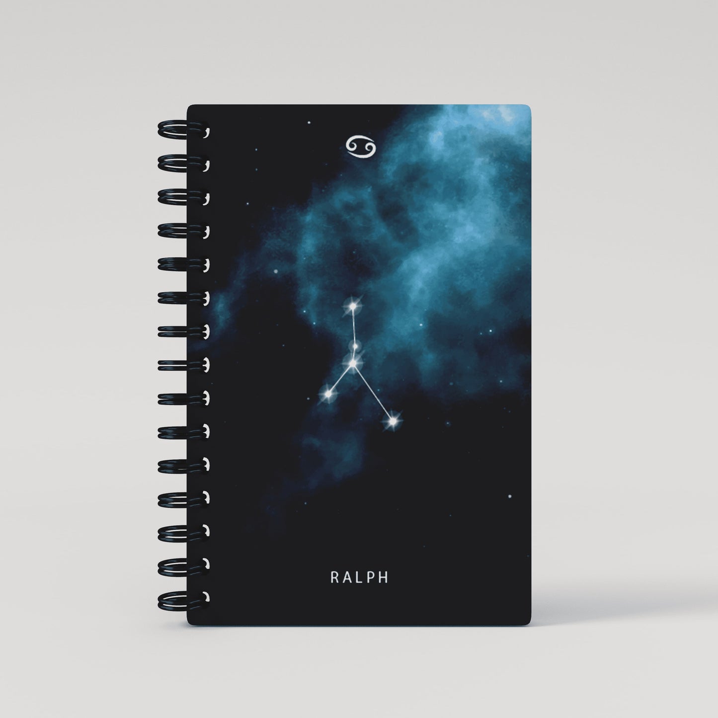 Aqua Universe Zodiac Sign Lined Notebook