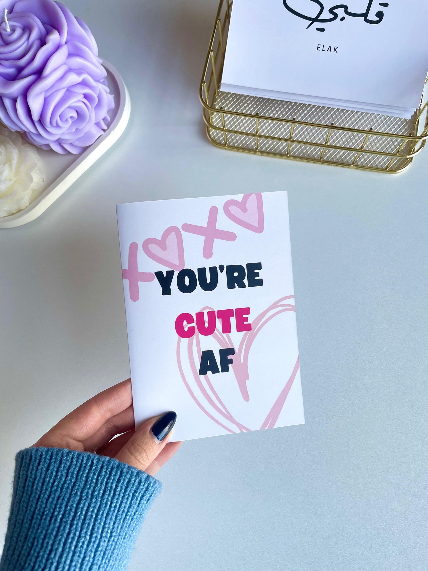 You're Cute AF - Greeting Card