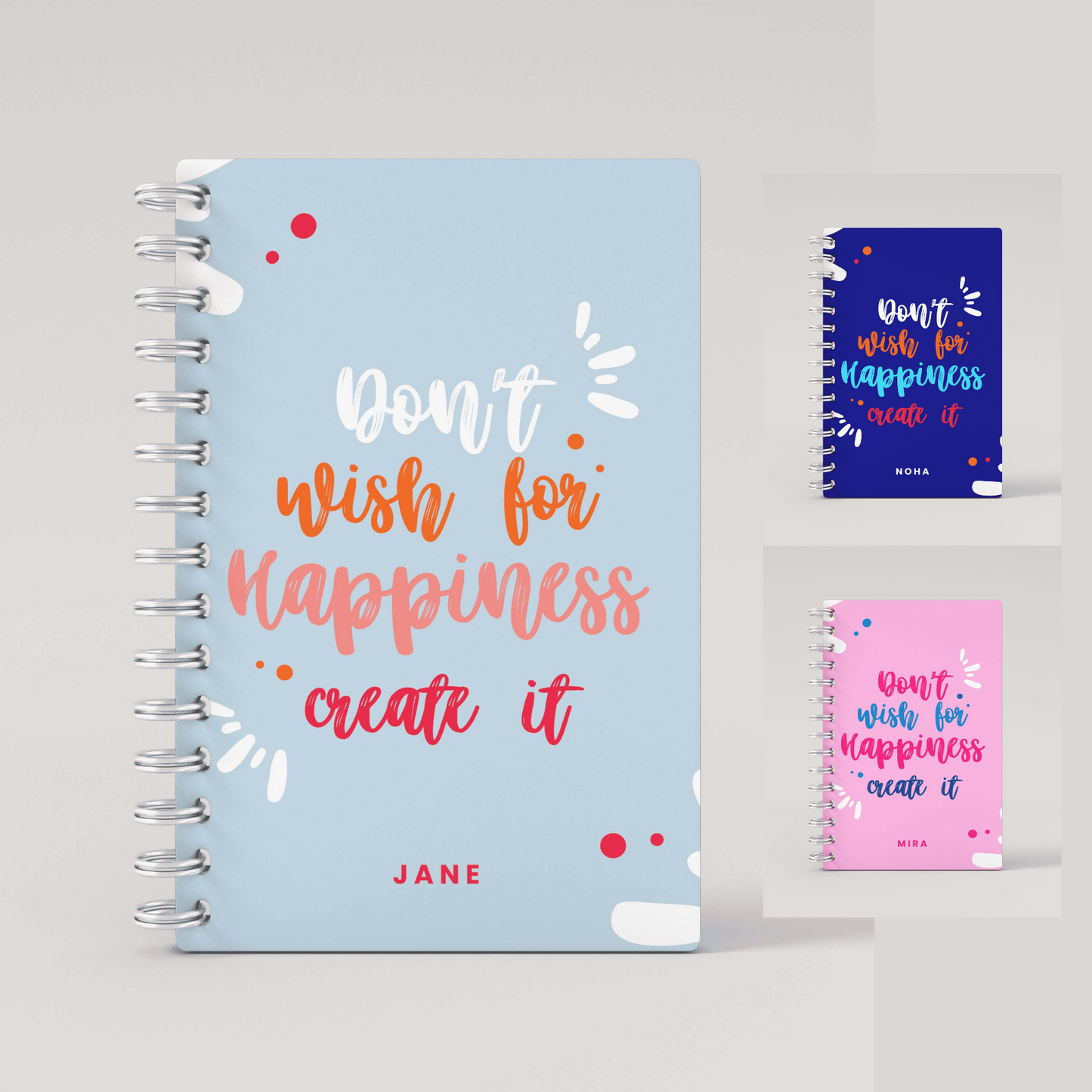 Create Happiness Lined Notebook