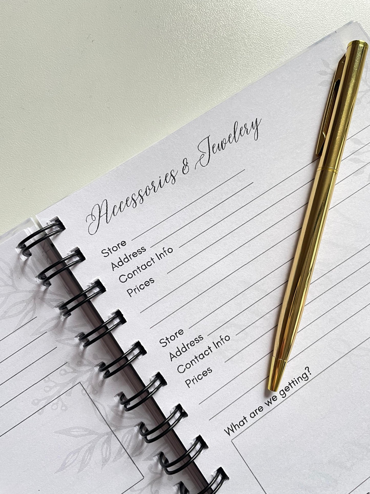 Thick & Thin - Gold Foil Wedding Planner