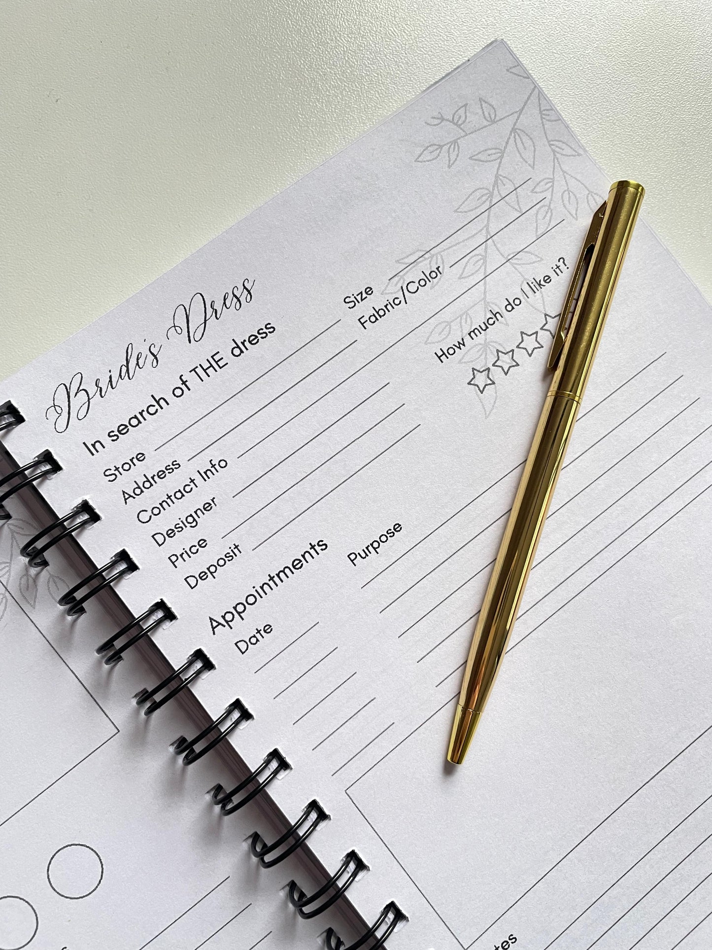 Thick & Thin - Gold Foil Wedding Planner