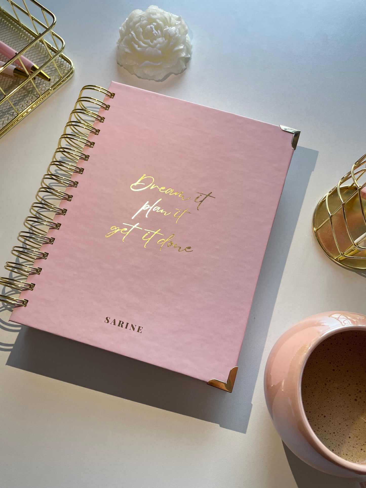 Clouds Quote Foil 2026 Daily Planner - Purple