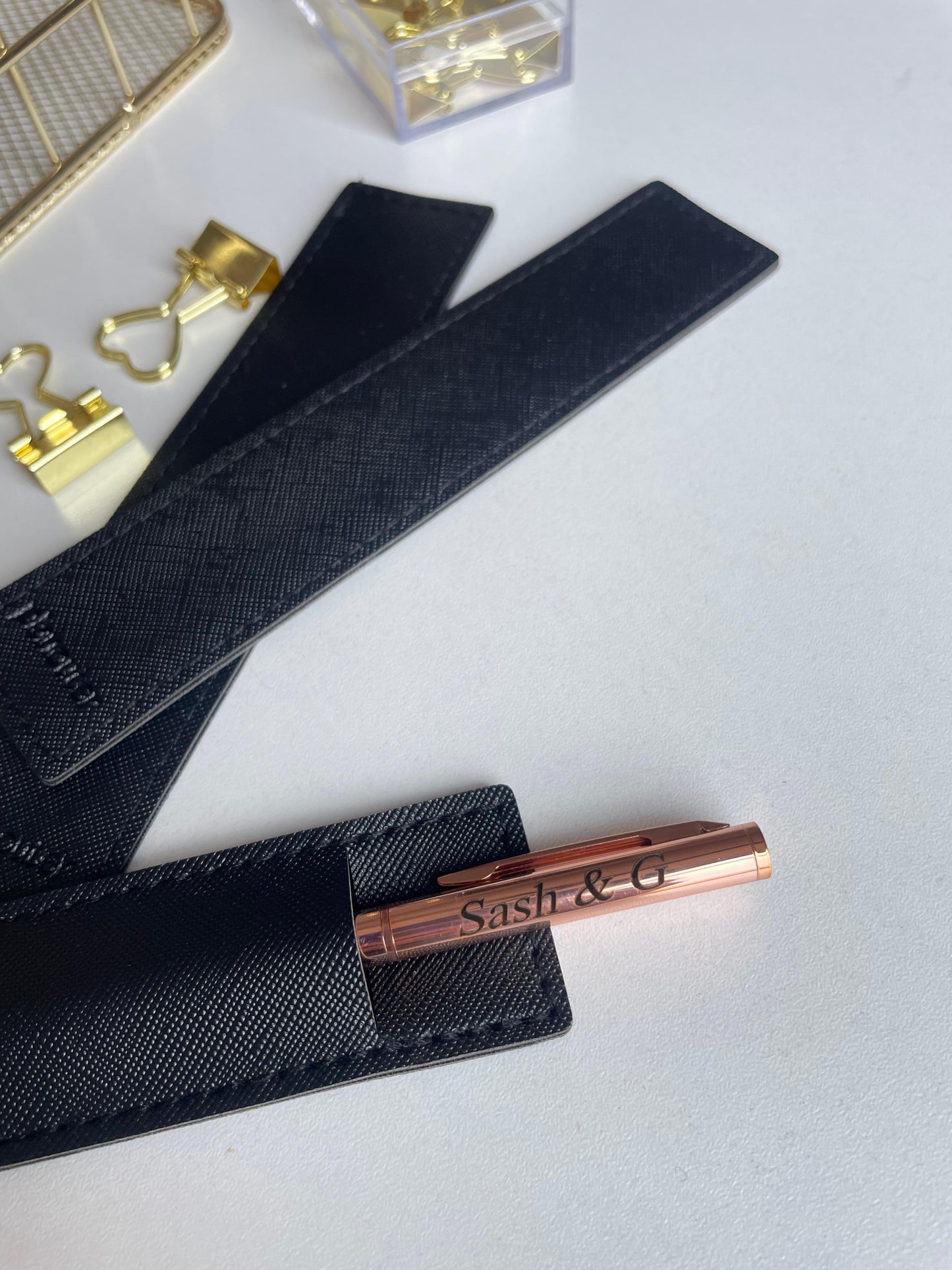 Engraved Pen & Leather Sleeve