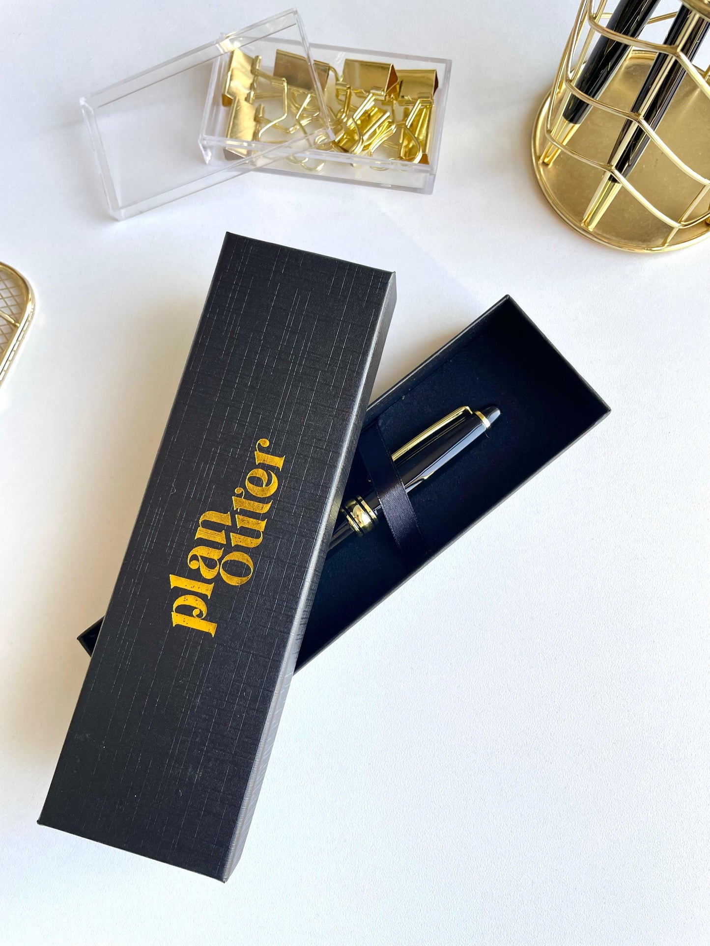 Black Engraved Ballpoint Twist Pen - Black Ink