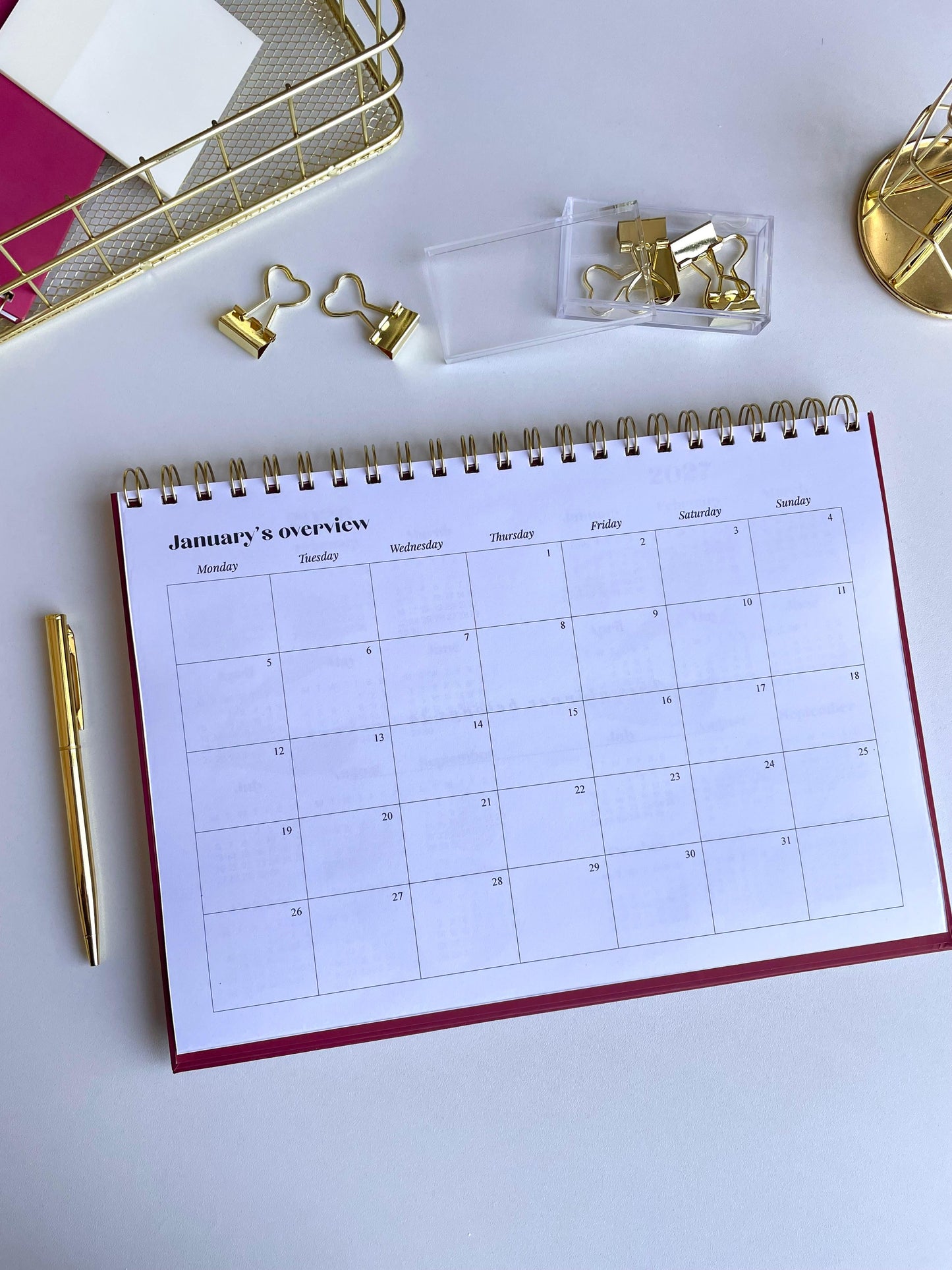 Swirls 2026 Desk Planner