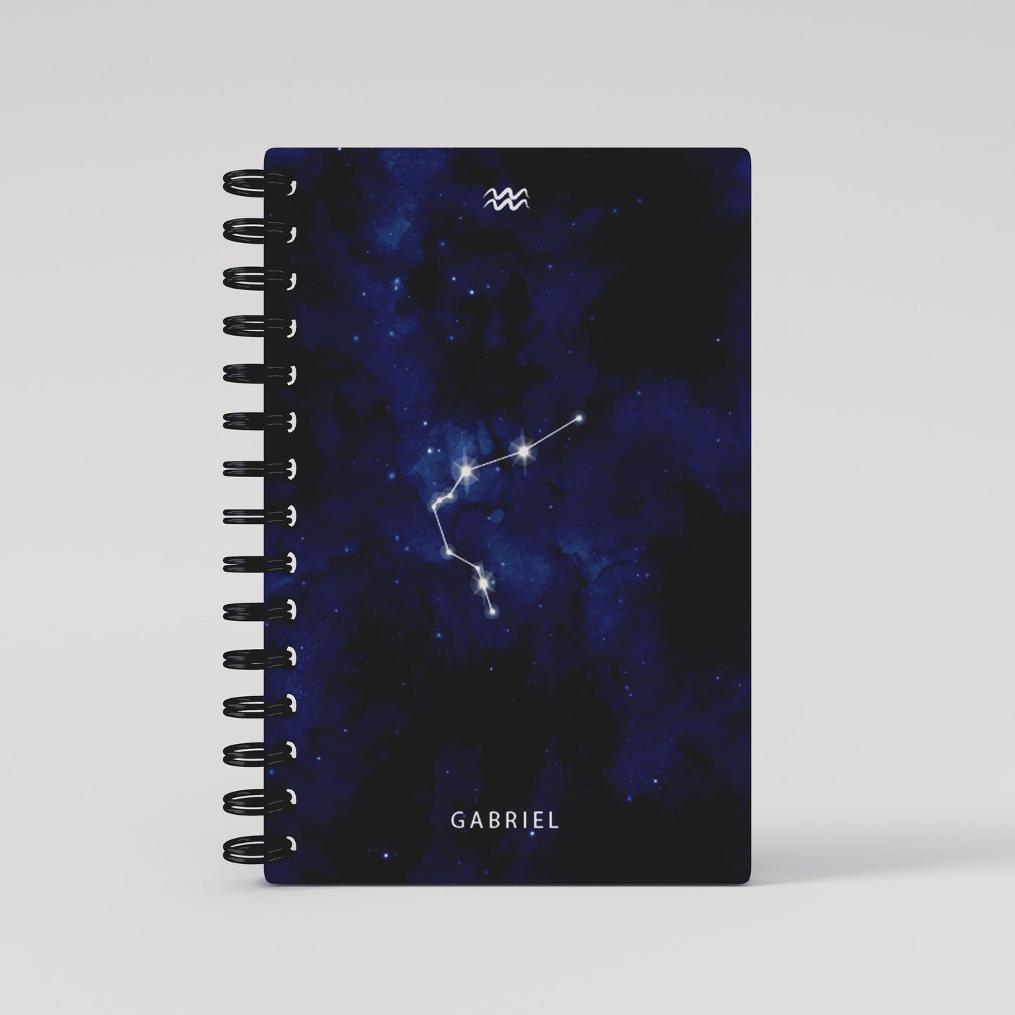Blue Universe Zodiac Sign Lined Notebook