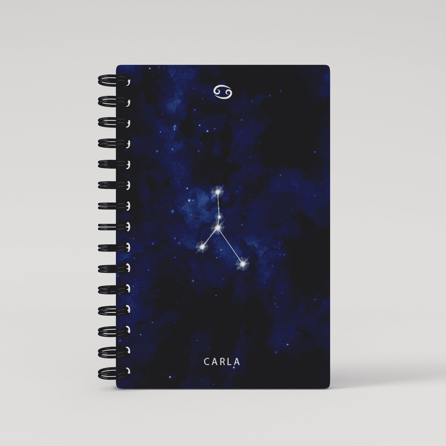 Blue Universe Zodiac Sign Lined Notebook