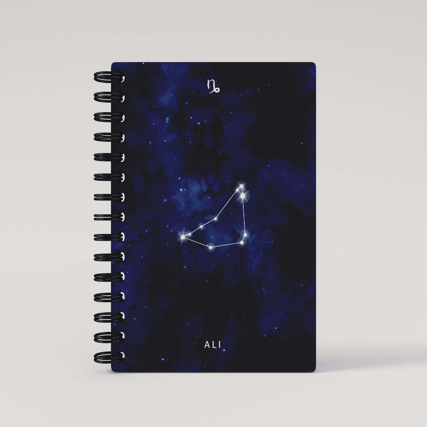 Blue Universe Zodiac Sign Lined Notebook