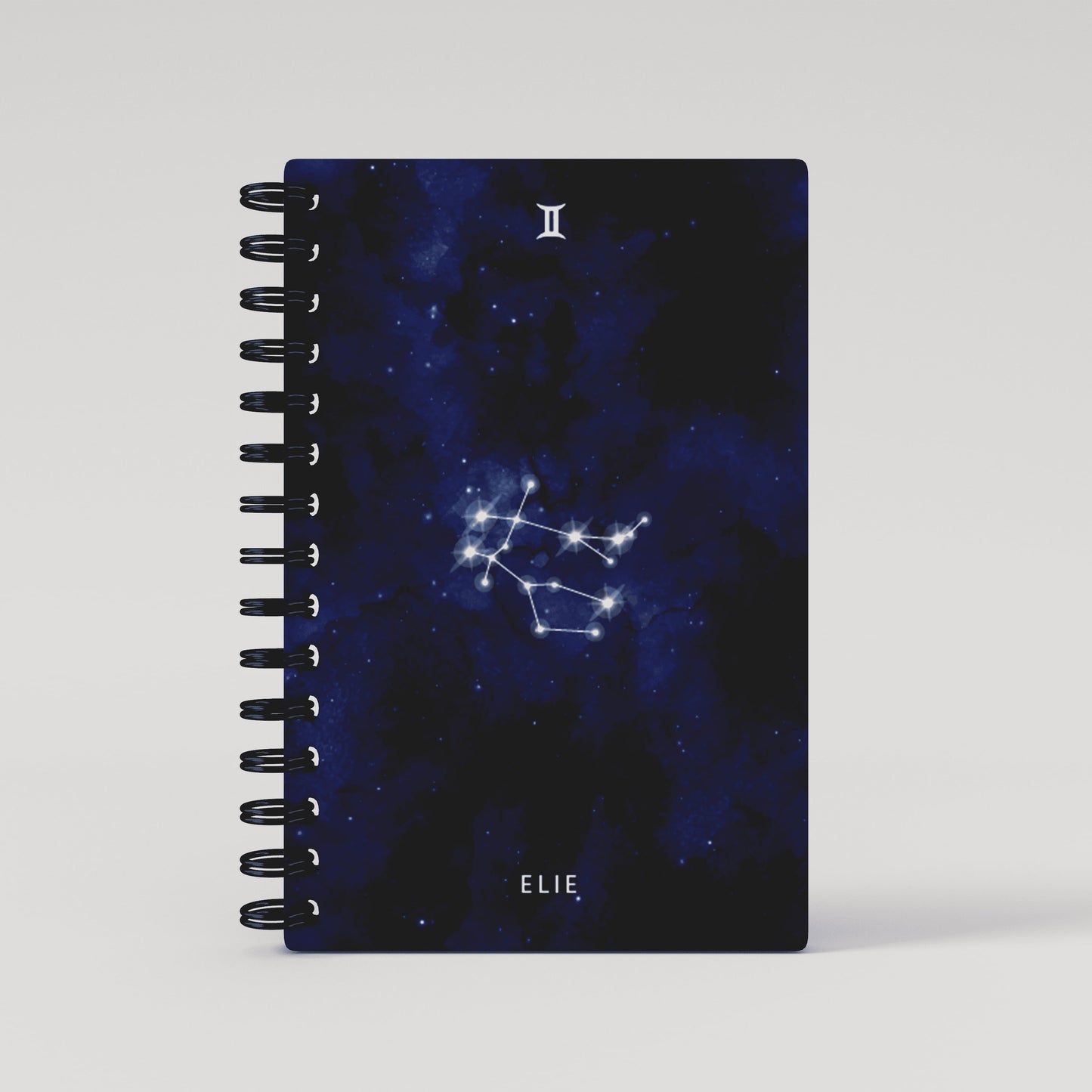 Blue Universe Zodiac Sign Lined Notebook