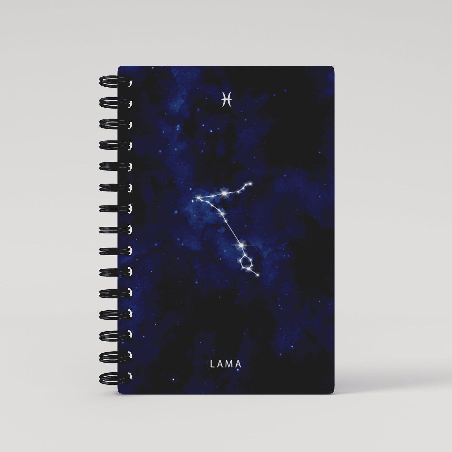 Blue Universe Zodiac Sign Lined Notebook