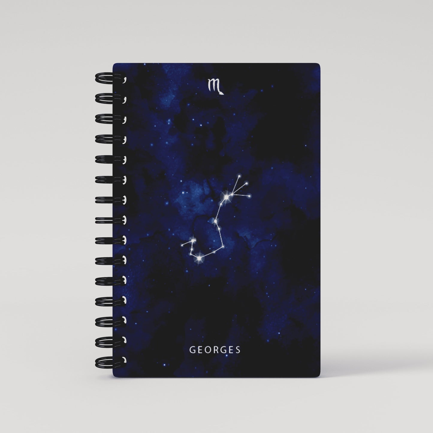 Blue Universe Zodiac Sign Lined Notebook