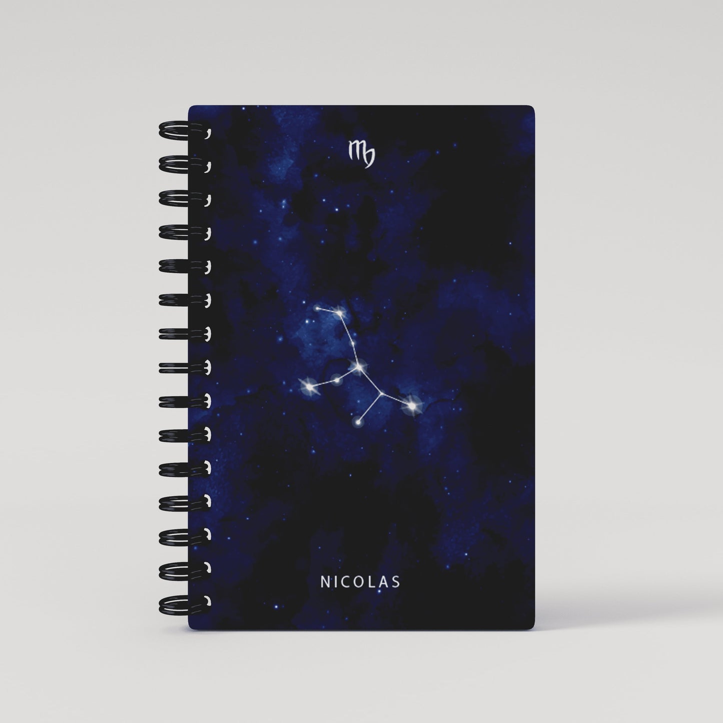 Blue Universe Zodiac Sign Lined Notebook