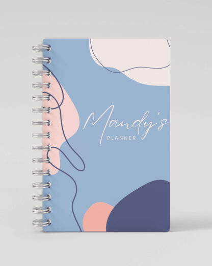 Messy Abstract Blue Student Planner