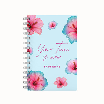 Your Time Is Now Lined Notebook - Blue