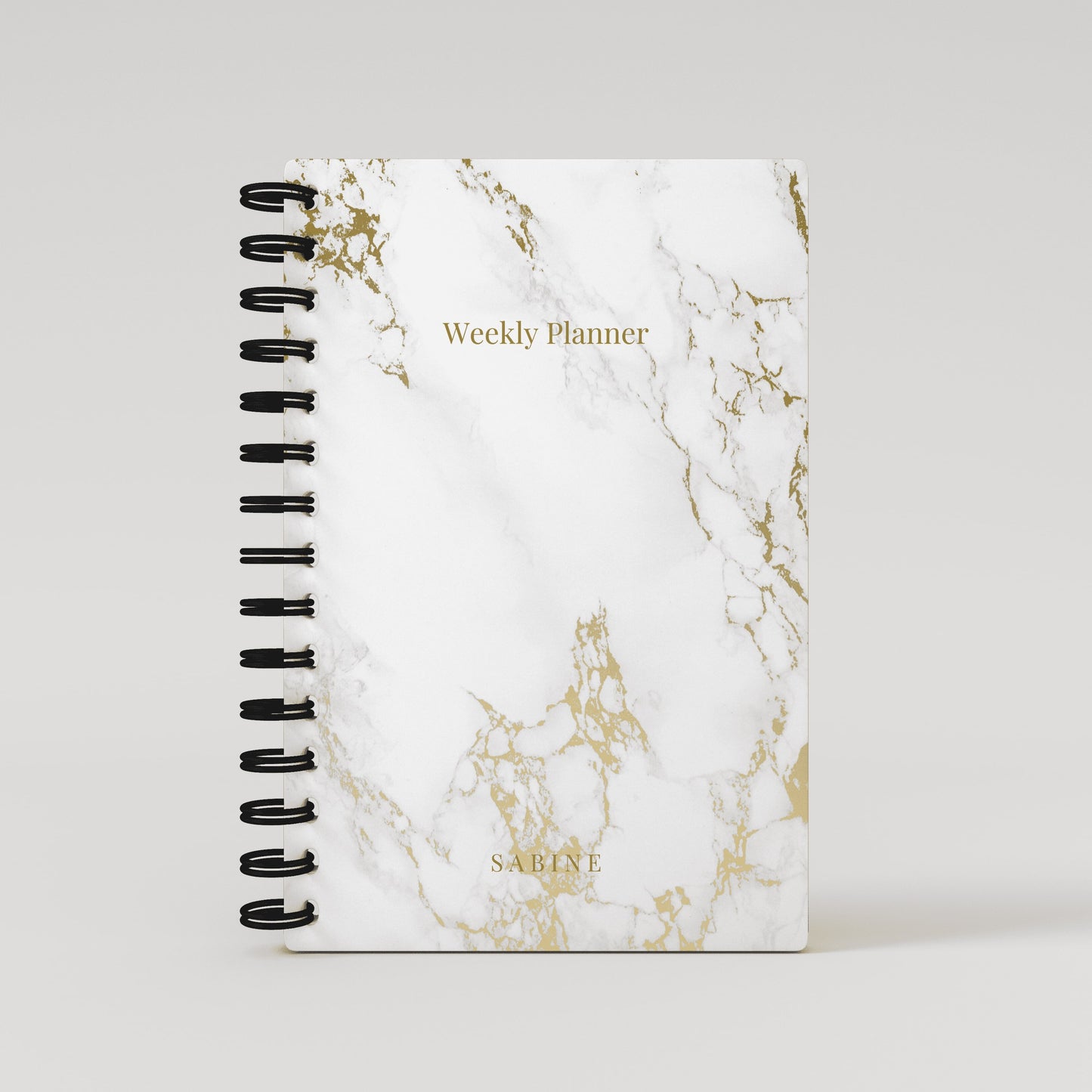 White & Gold Marble Weekly Agenda