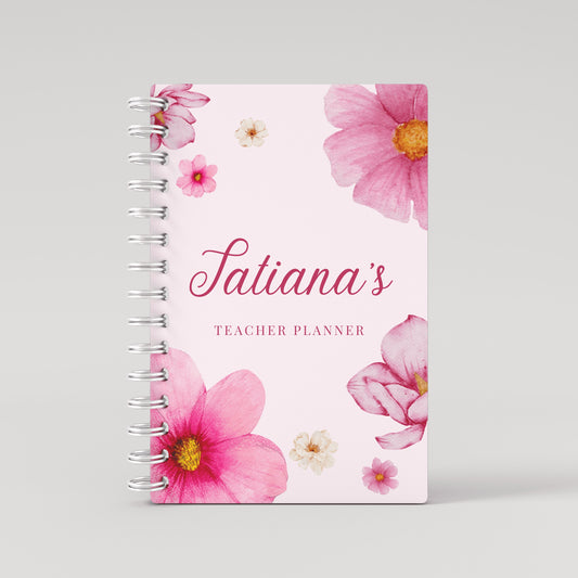 Pink Flowers - Teacher Planner