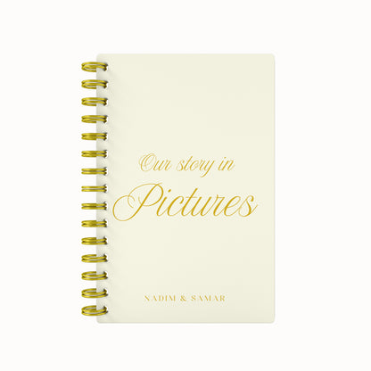 Our Story in Pictures ScrapBook - Off White