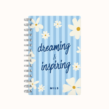 Dreaming & Inspiring Lined Notebook - Blue