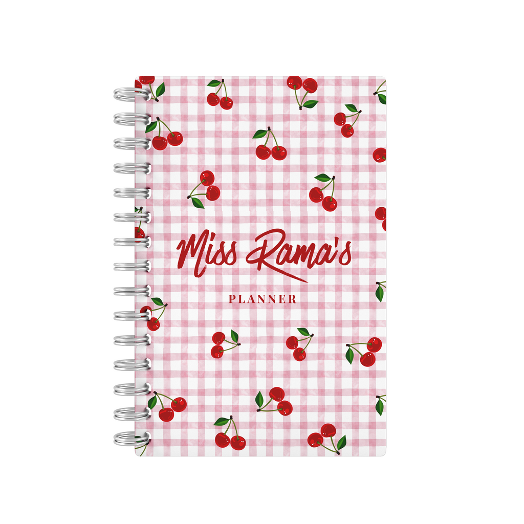 Cherries Checkered Pink - Teacher Planner