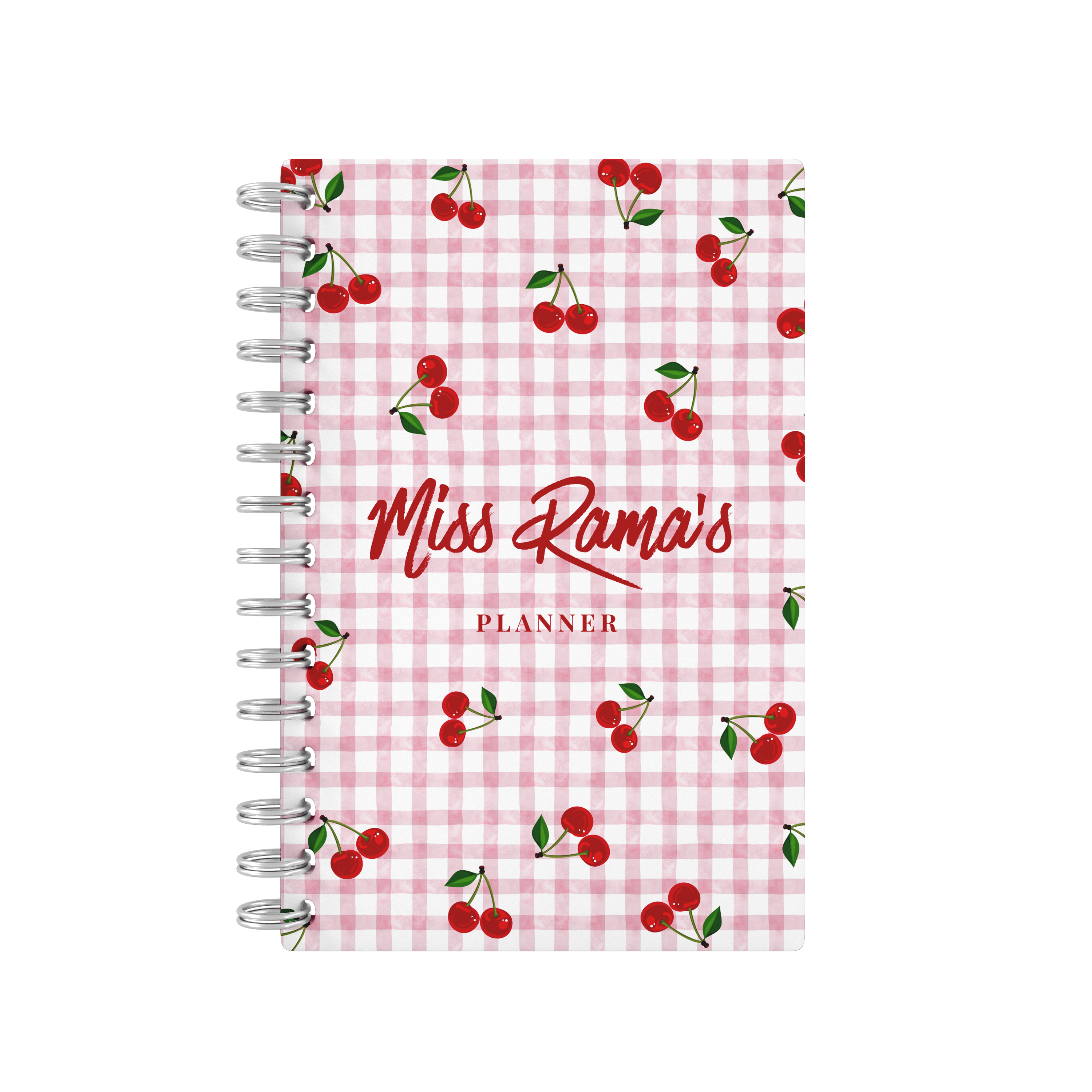 Cherries Checkered Pink - Teacher Planner