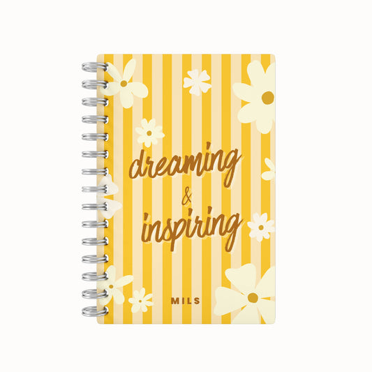 Dreaming & Inspiring Lined Notebook - Yellow
