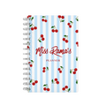Cherries Stripes Blue - Teacher Planner
