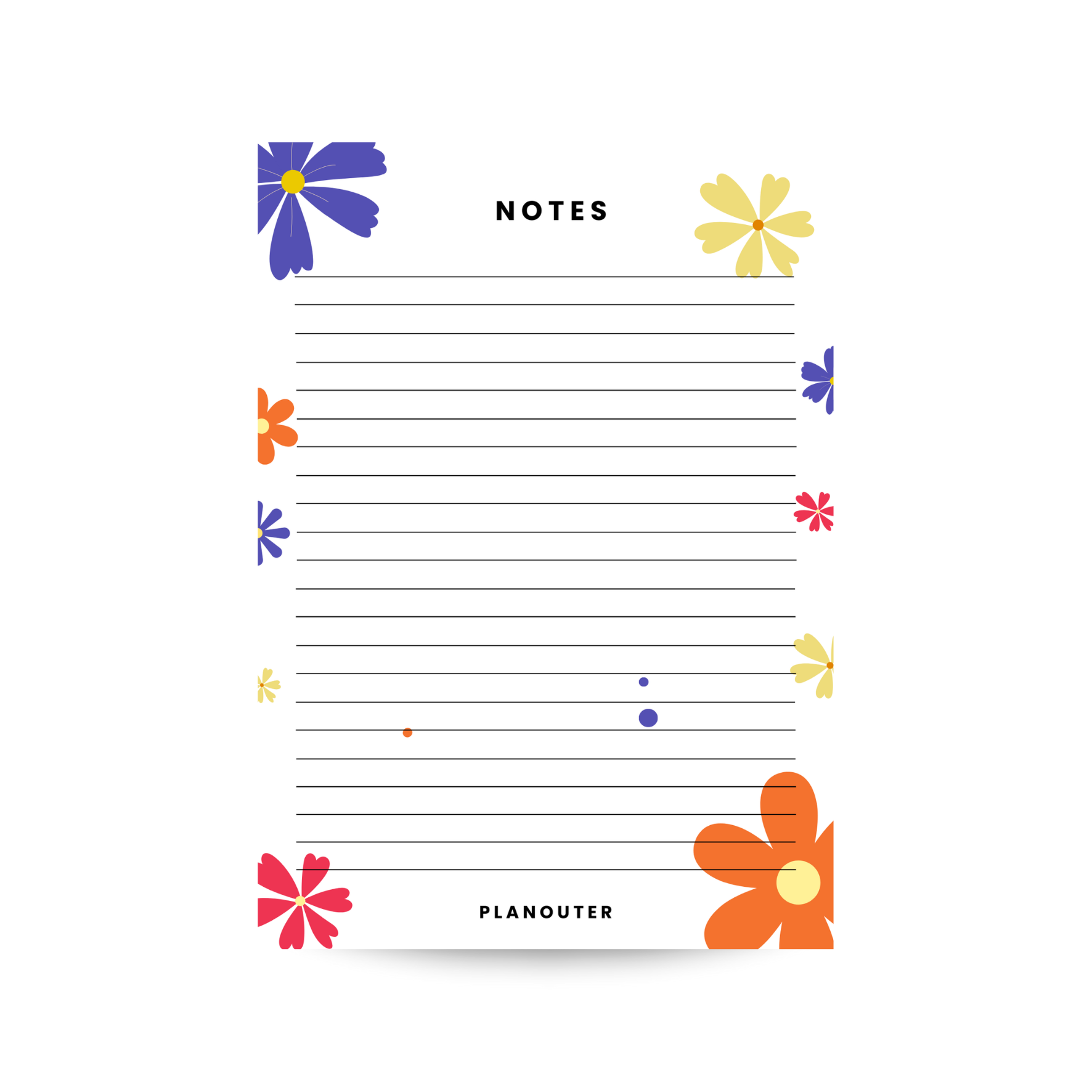 Notes Notepad - Flower Love