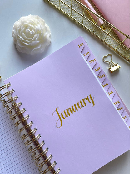 Gold Aqua Hue Marble 2025 Daily Planner