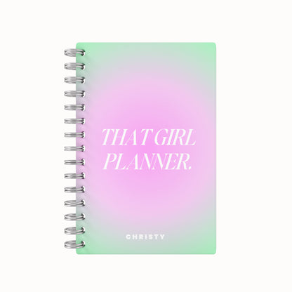 That Girl Planner Lined Notebook - Gradient Greenish