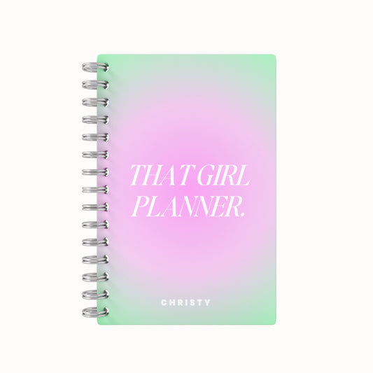 That Girl Planner Lined Notebook - Gradient Greenish