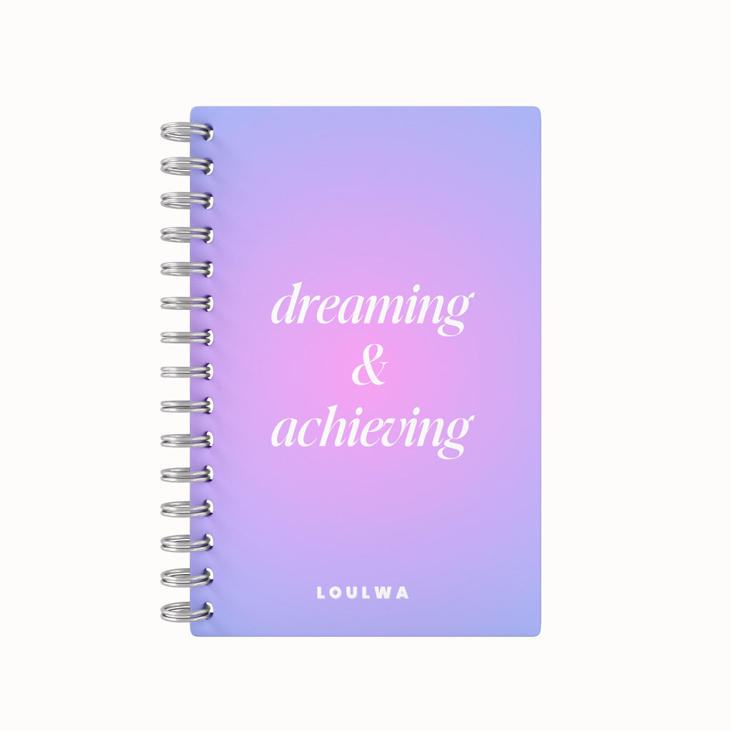 Dreaming & Achieving 2026 Daily Planner - Gradient Purple