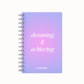 Dreaming & Achieving 2026 Desk Planner - Gradient Purple