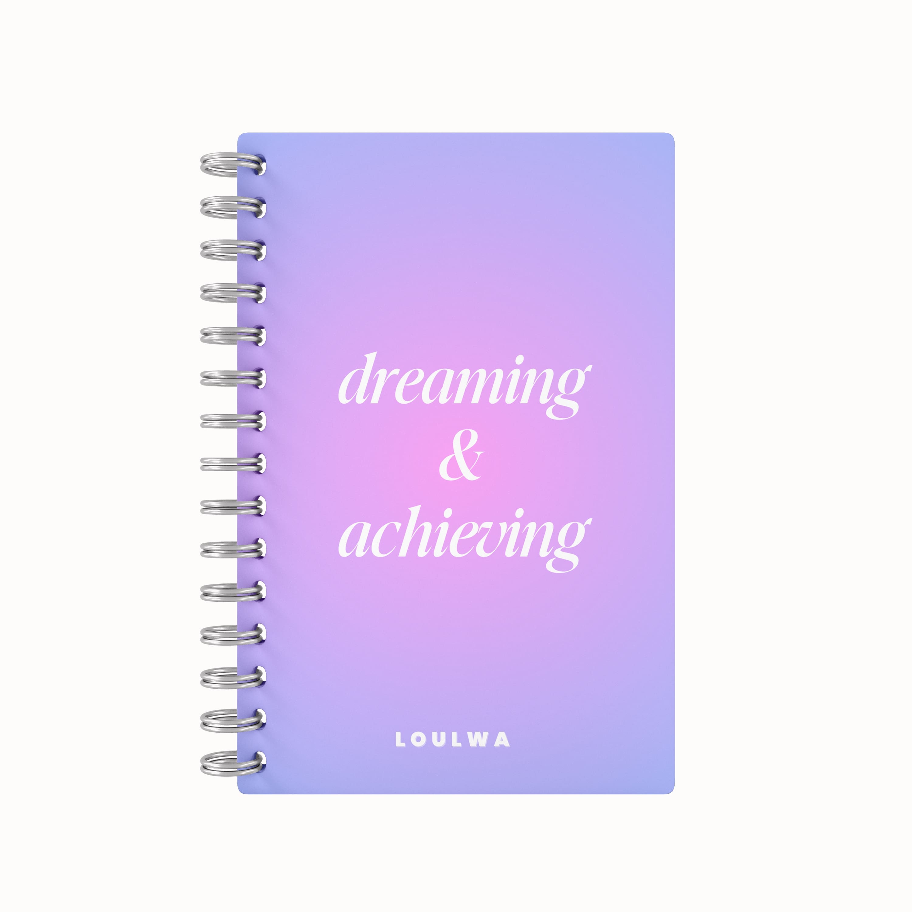 Dreaming & Achieving 2026 Desk Planner - Gradient Purple