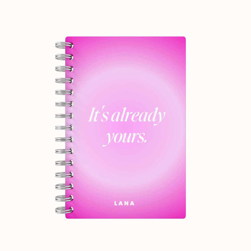 It's Already Yours Manifestation 2026 Desk Planner - Gradient Pink