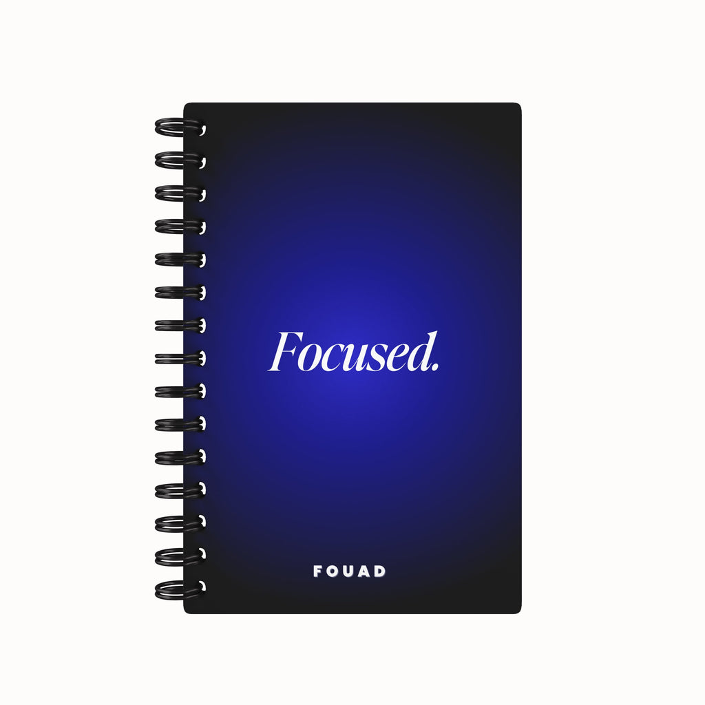 Focused 2026 Desk Planner - Gradient Black