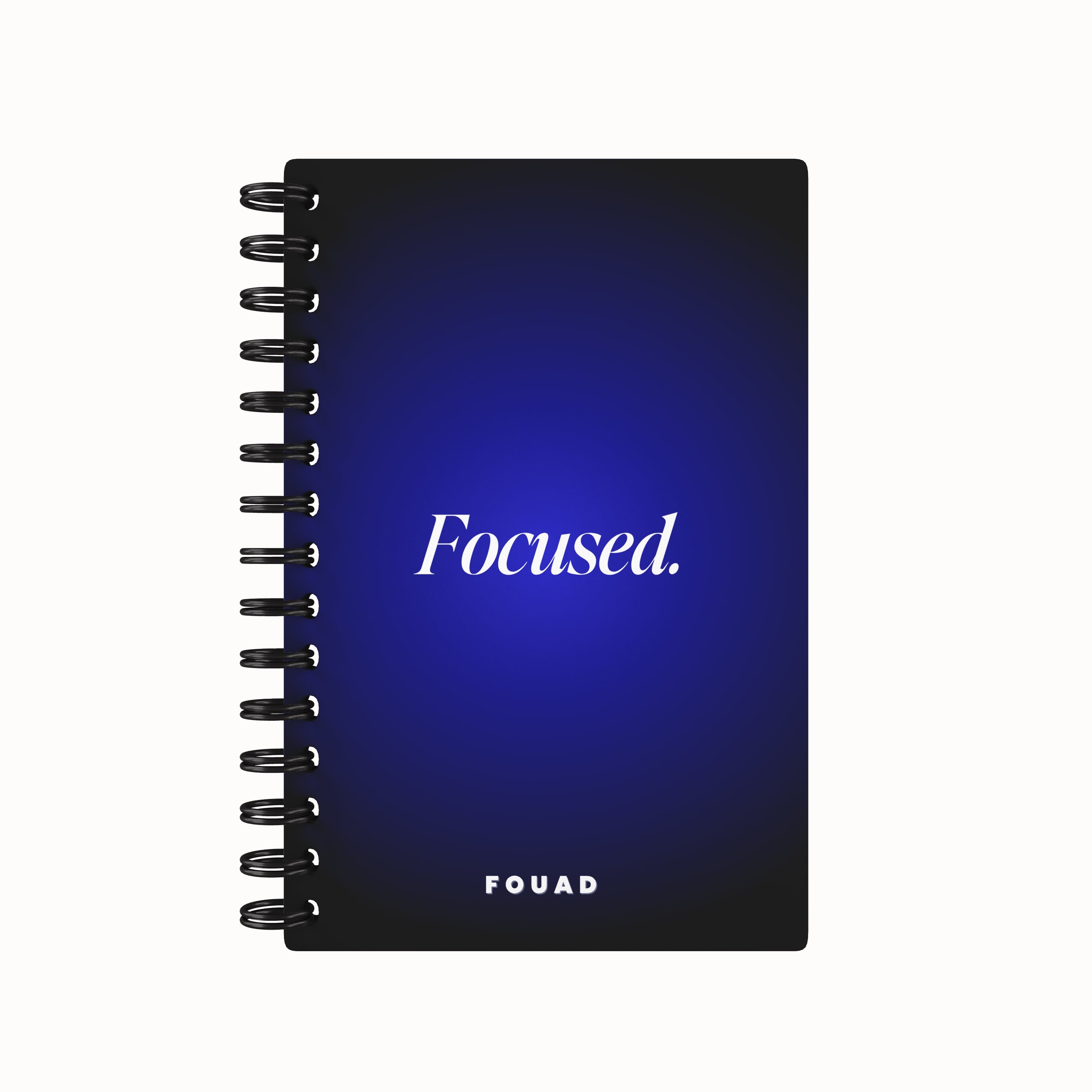 Focused 2026 Desk Planner - Gradient Black