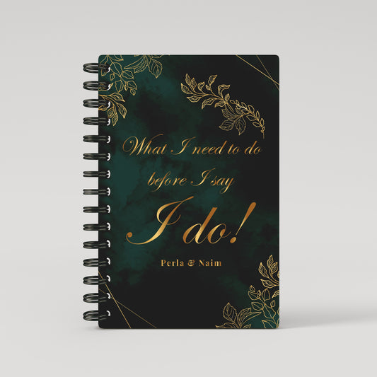 Emerald Gold Foil Wedding Planner