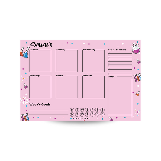 Weekly Notepad - Chemist Pink