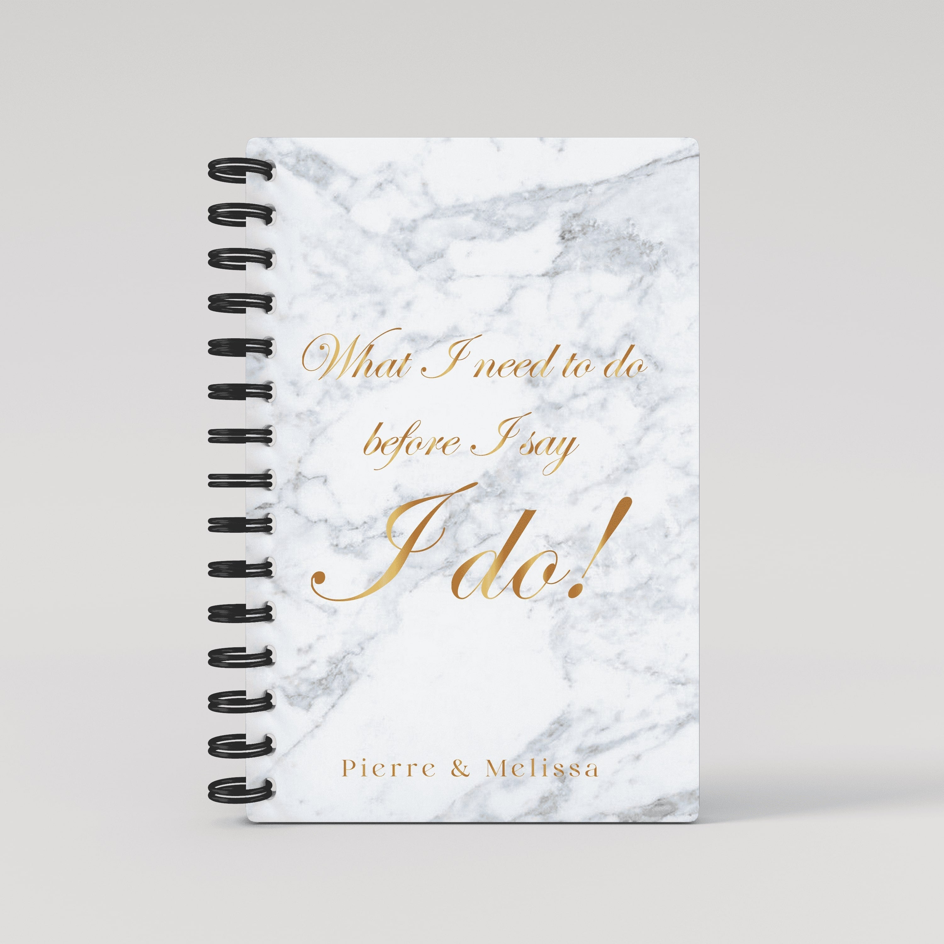 What I need to do before I say I do Marbles Gold Foil Wedding Planner